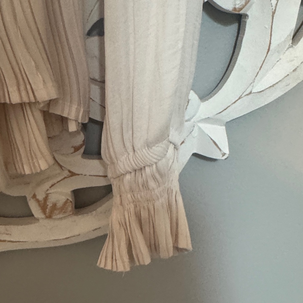 Philosophy Cream V-Neck Long Sleeve Ruffle Peplum Blouse - Picture 3 of 5